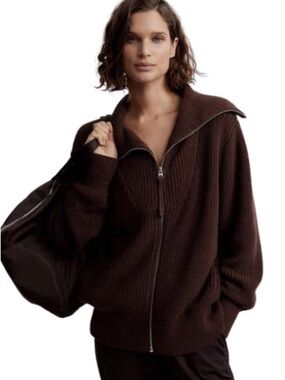 Varley Mayville Knit Jacket Chestnut Medium